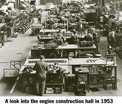 Engine construction Porsche 1953