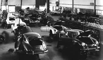 Porsche 356 roadster  assembly line